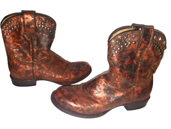 Stetson Studded Cowboy Boots Western Boots 6 - Picture 3 of 10